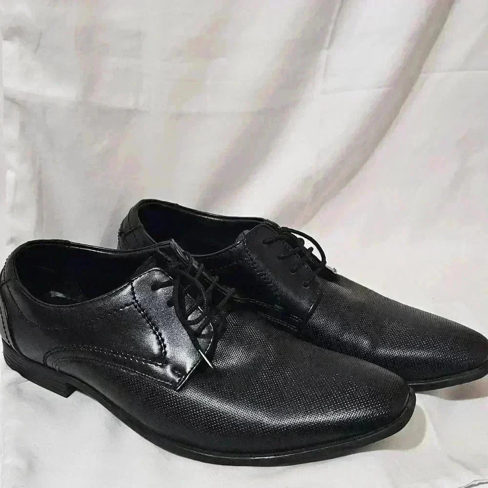 SOLEPLAY by Westside BlackTextured Derby Shoes Men's Size 43 (9) - Picture 2 of 5